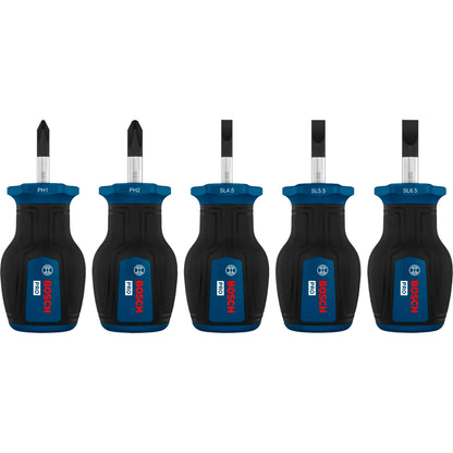 BOSCH PRO Stubby Screwdriver PH/SL Set, 5 pcs 1600A03HU6
