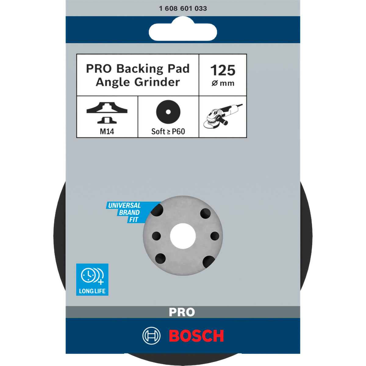 BOSCH PRO Backing Pad Soft, 125 mm, M14 1608601033