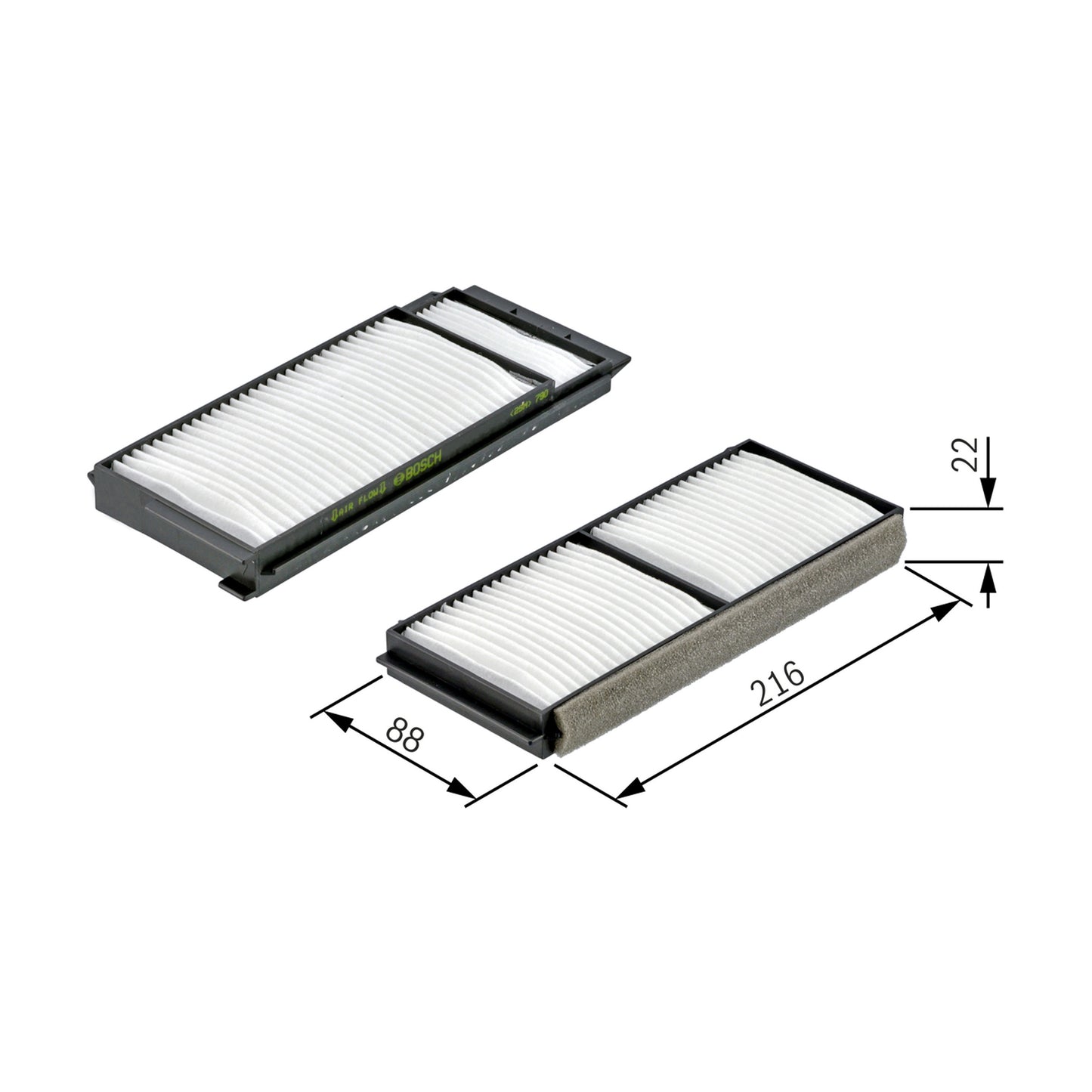 BOSCH Cabin Filter 1987432163 M2163
