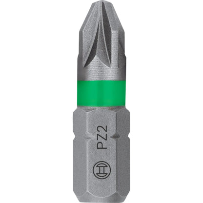 BOSCH Extra Hard PZ Screwdriver Bit, PZ2, 25 mm, 100 pcs 2607001561