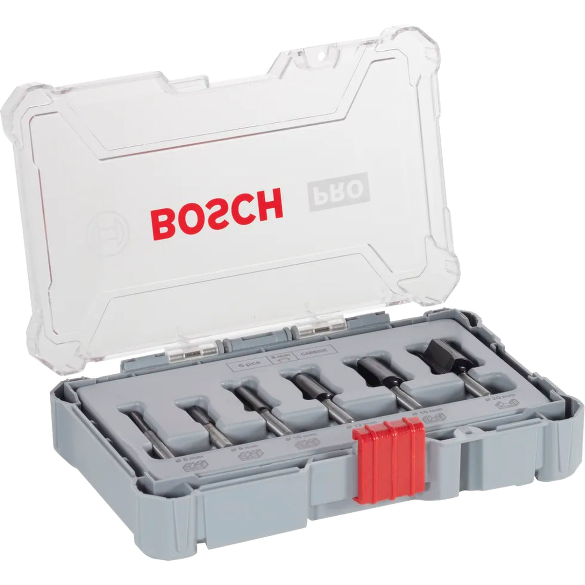 BOSCH PRO Router Bit Straight Set, Shank 6 mm, 6 pcs 2607017465