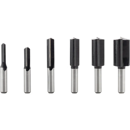 BOSCH PRO Router Bit Straight Set, Shank 8 mm, 6 pcs 2607017466