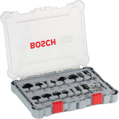 BOSCH PRO Router Bit Mixed Set, Shank 6 mm, 15 pcs 2607017471