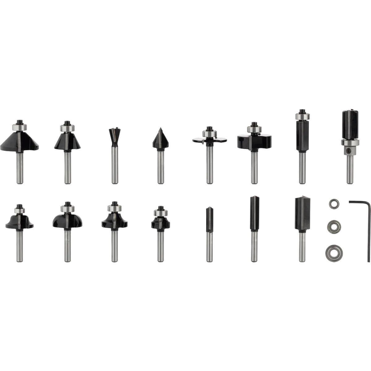 BOSCH PRO Router Bit Mixed Set, Shank 6 mm, 15 pcs 2607017471