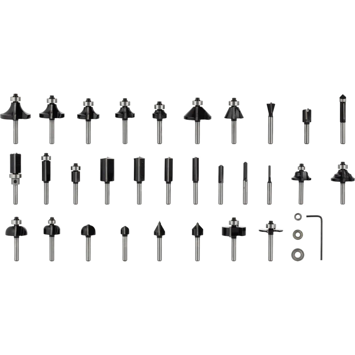 BOSCH PRO Router Bit Mixed Set, Shank 6 mm, 30 pcs 2607017474