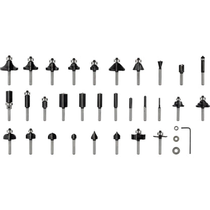 BOSCH PRO Router Bit Mixed Set, Shank 6 mm, 30 pcs 2607017474