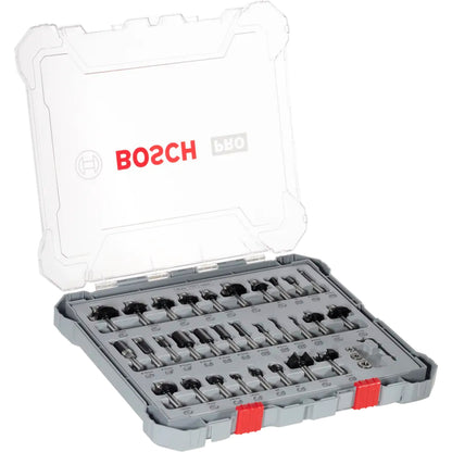 BOSCH PRO Router Bit Mixed Set, Shank 8 mm, 30 pcs 2607017475