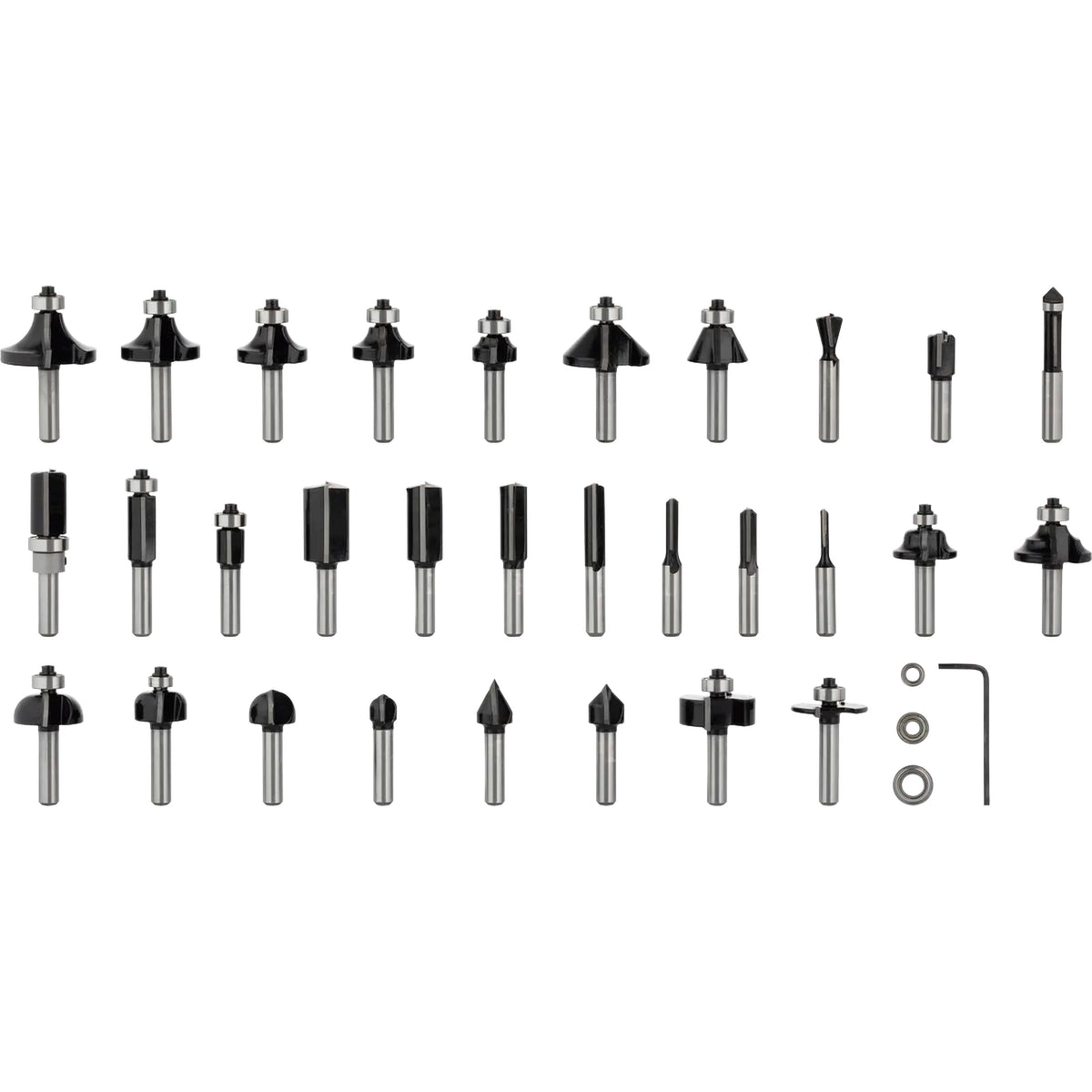 BOSCH PRO Router Bit Mixed Set, Shank 8 mm, 30 pcs 2607017475