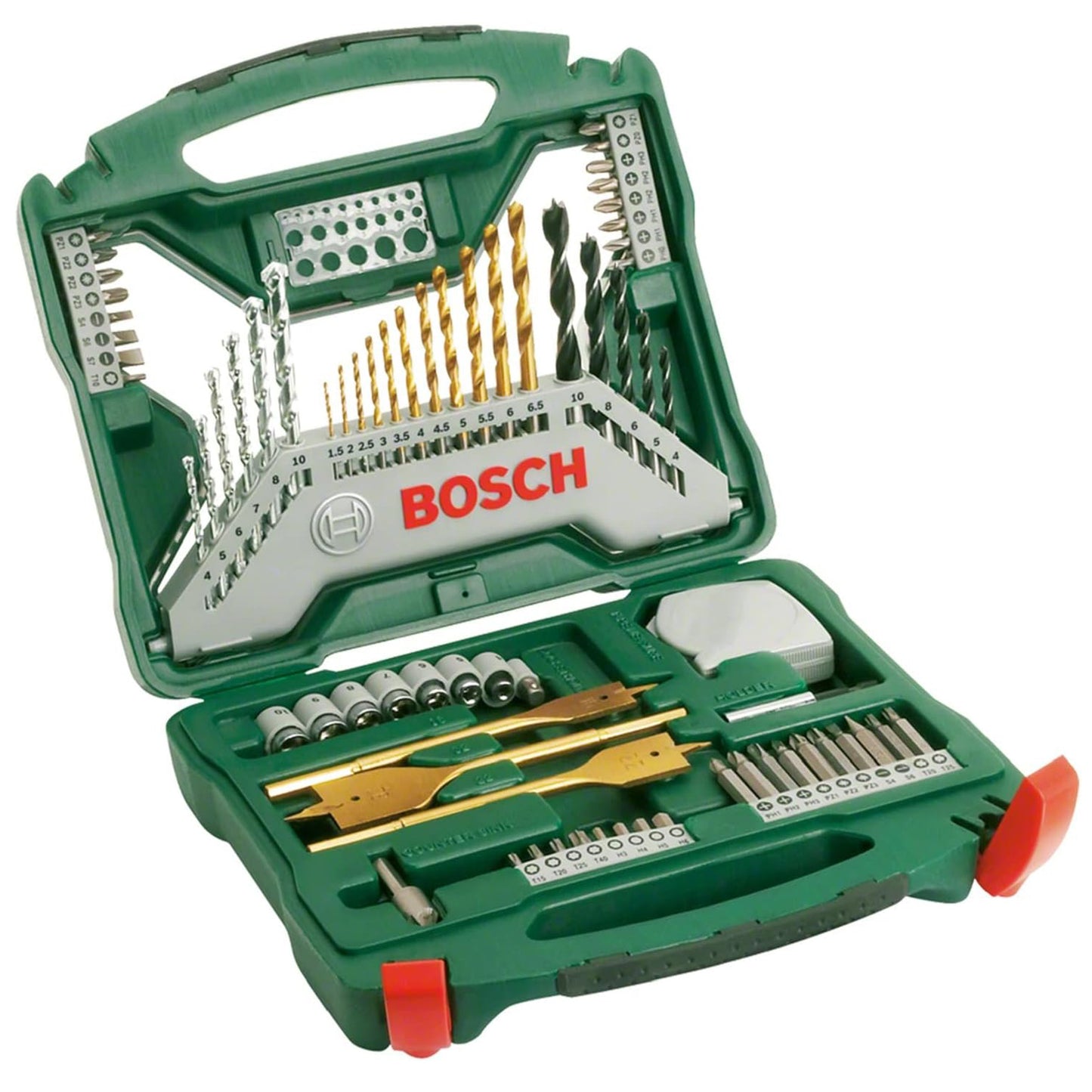 BOSCH X-Line Drill- and Screwdriver Bit Set TiN-coated 70 pieces 2607019329