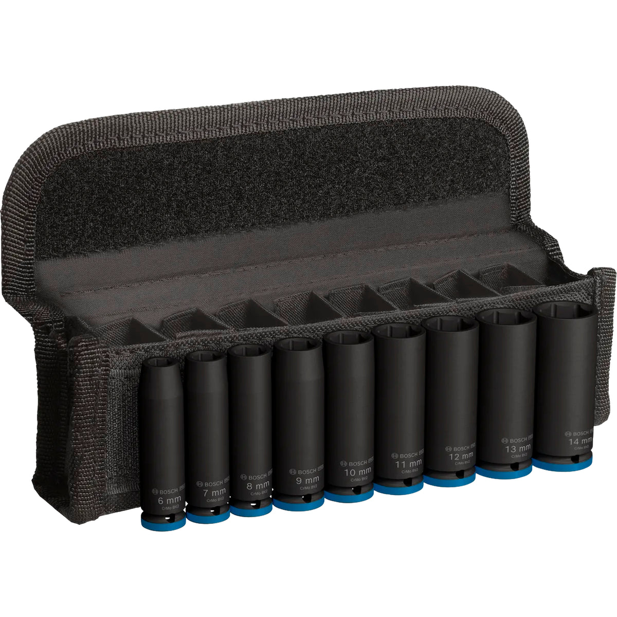 BOSCH PRO Impact Socket Set, 1/4", Deep, 9 pcs 2608003035