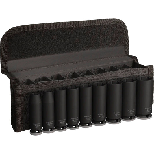 BOSCH PRO Impact Socket Set, 3/8", Deep, 9 pcs 2608003037