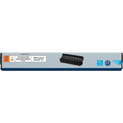 BOSCH PRO Impact Socket Set, 3/4", Standard, 9 pcs 2608003041