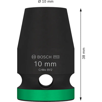 BOSCH PRO Impact Socket, 1/2", 10 mm, Standard 2608003043
