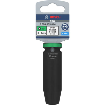 BOSCH PRO Impact Socket, 1/2", 10 mm, Deep 2608003044