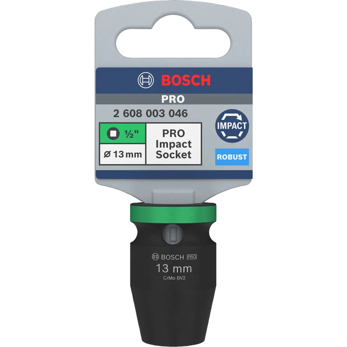BOSCH PRO Impact Socket, 1/2", 13 mm, Standard 2608003046