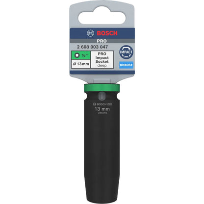 BOSCH PRO Impact Socket, 1/2", 13 mm, Deep 2608003047