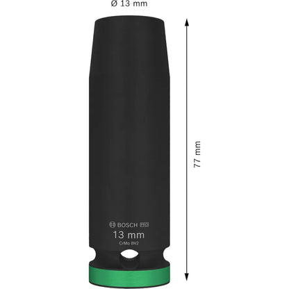 BOSCH PRO Impact Socket, 1/2", 13 mm, Deep 2608003047