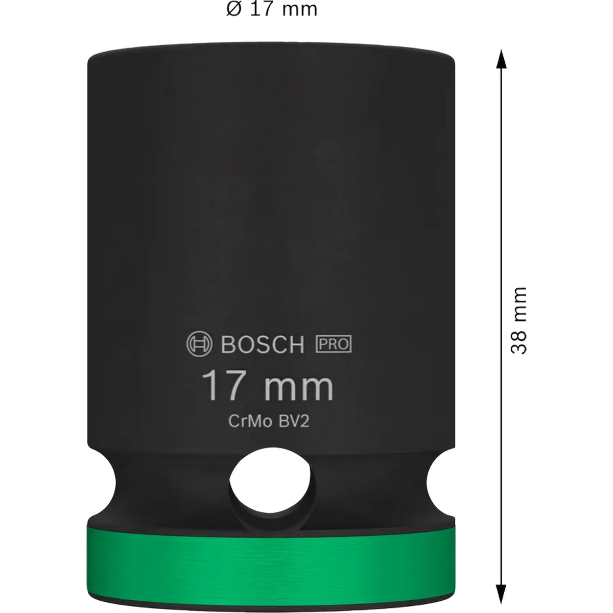 BOSCH PRO Impact Socket, 1/2", 17 mm, Standard 2608003048