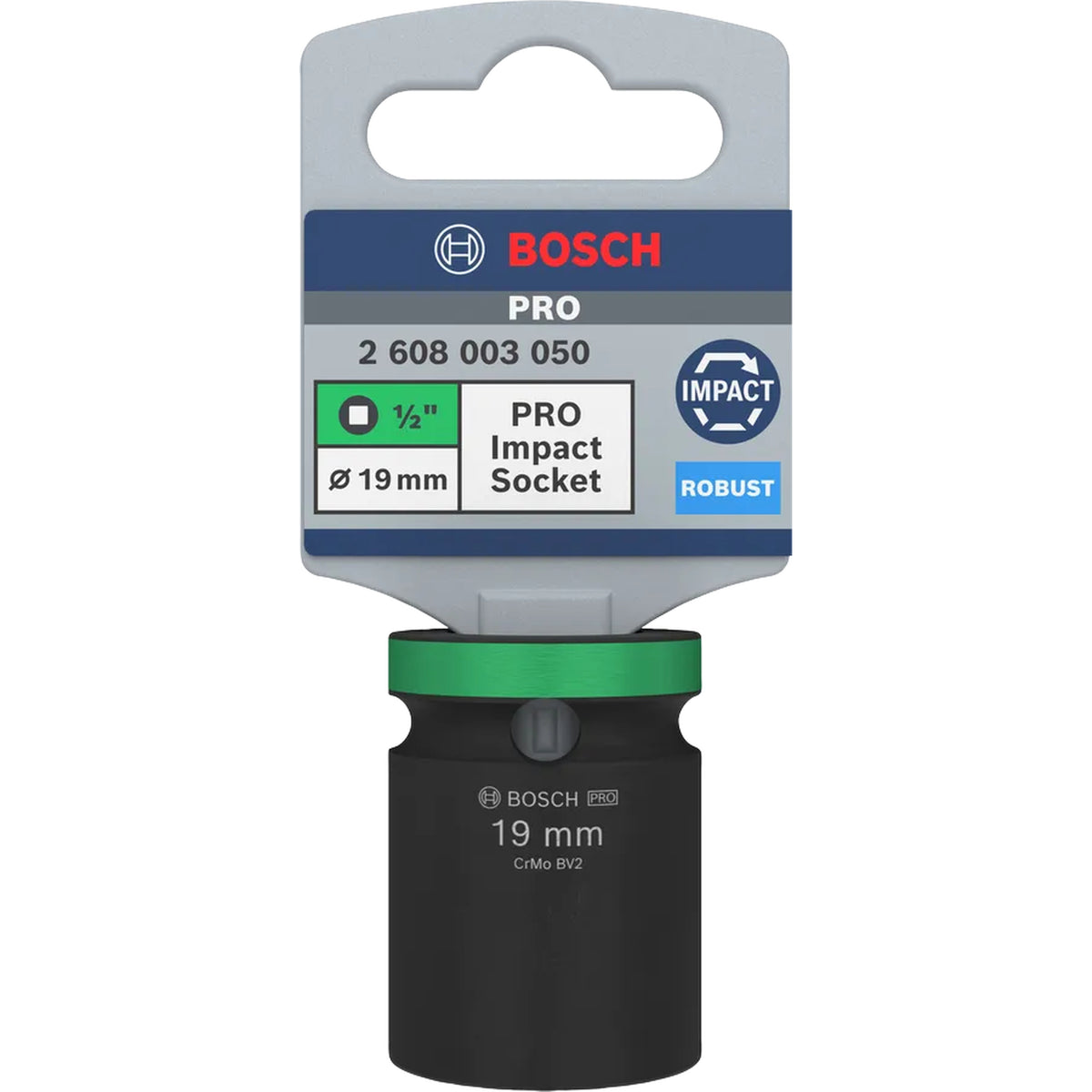 BOSCH PRO Impact Socket, 1/2", 19 mm, Standard 2608003050