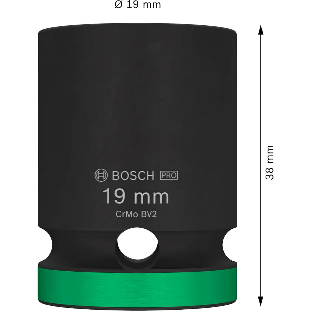 BOSCH PRO Impact Socket, 1/2", 19 mm, Standard 2608003050