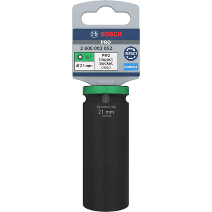 BOSCH PRO Impact Socket, 1/2", 21 mm, Deep 2608003052
