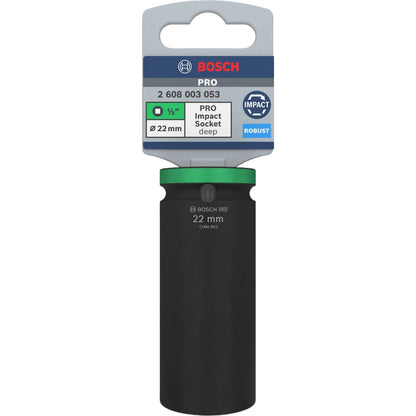 BOSCH PRO Impact Socket, 1/2", 22 mm, Deep 2608003053