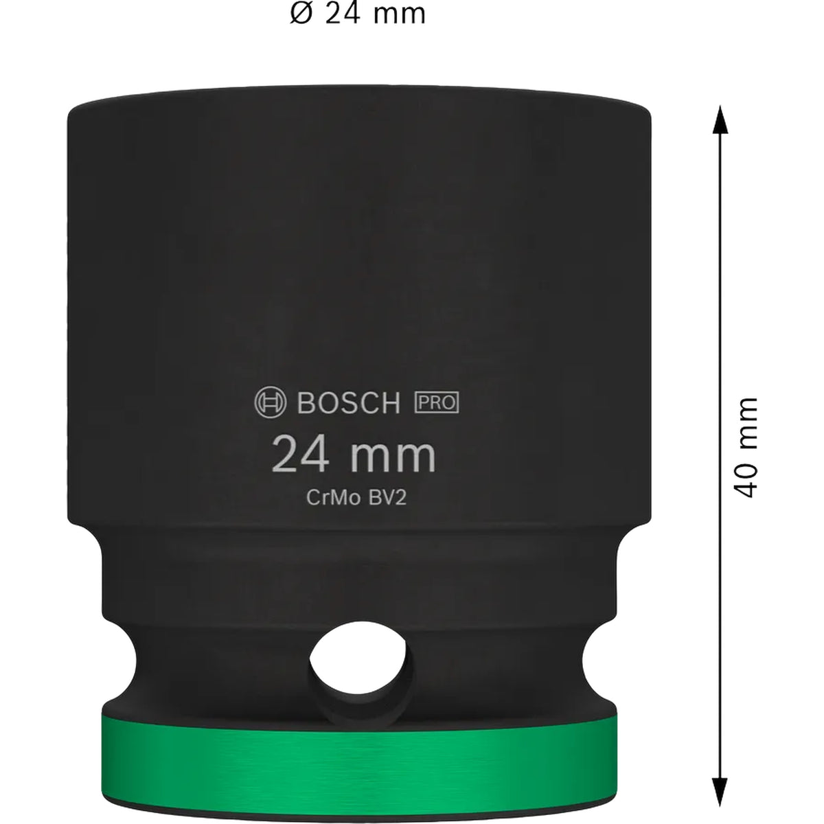 BOSCH PRO Impact Socket, 1/2", 24 mm, Standard 2608003054