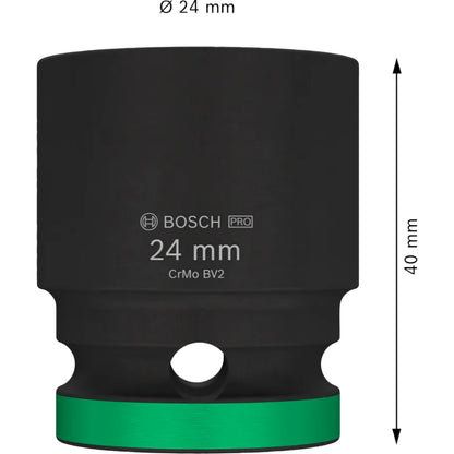 BOSCH PRO Impact Socket, 1/2", 24 mm, Standard 2608003054