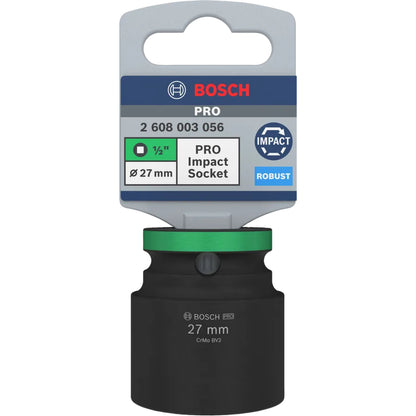 BOSCH PRO Impact Socket, 1/2", 27 mm, Standard 2608003056