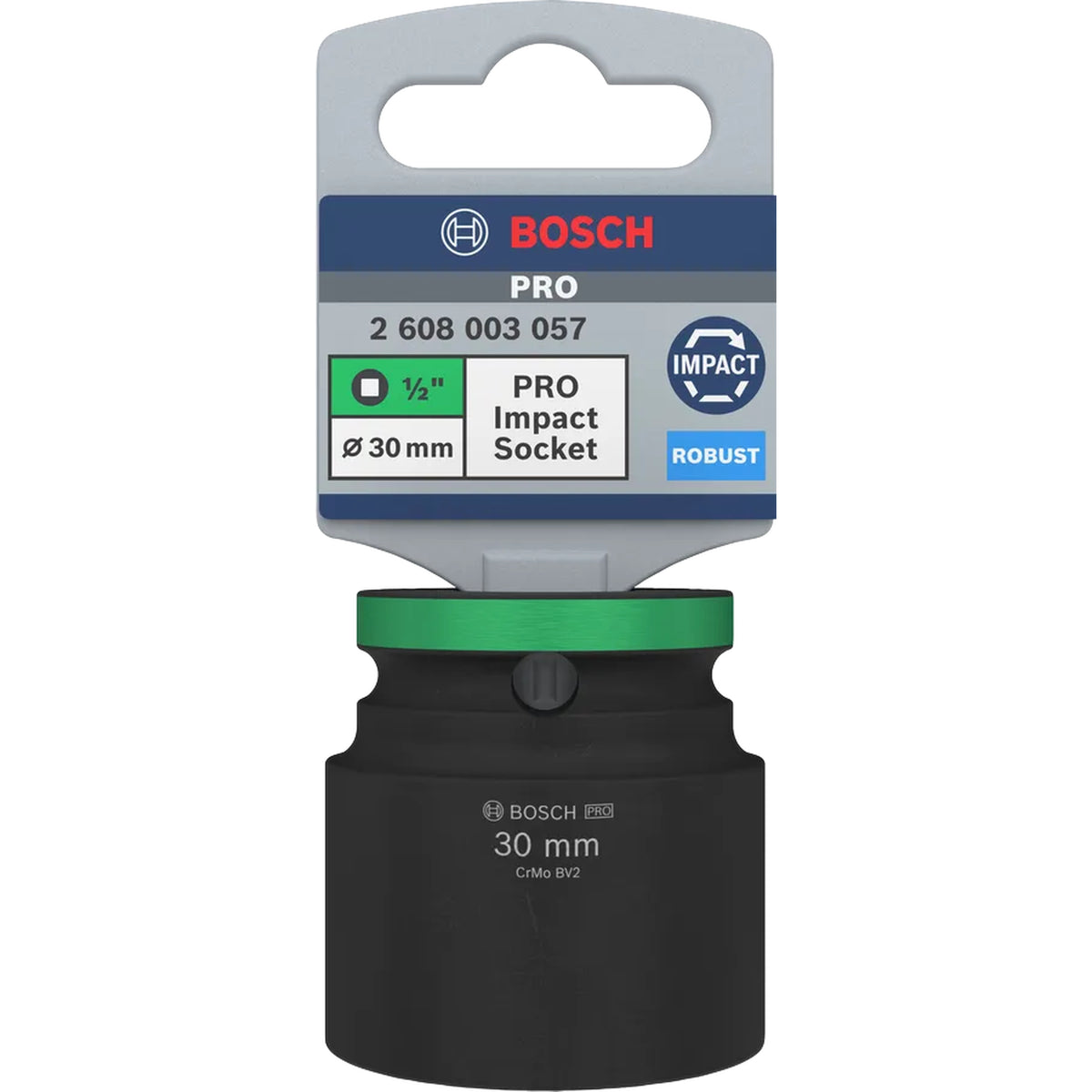 BOSCH PRO Impact Socket, 1/2", 30 mm, Standard 2608003057