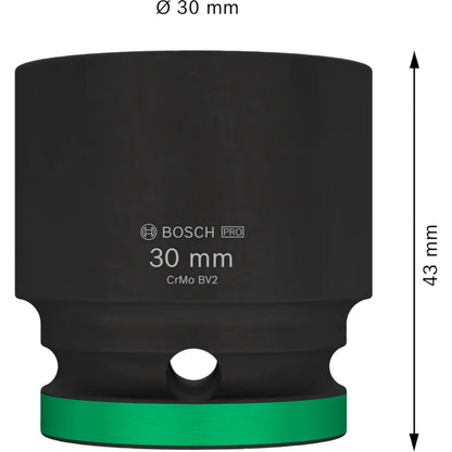 BOSCH PRO Impact Socket, 1/2", 30 mm, Standard 2608003057