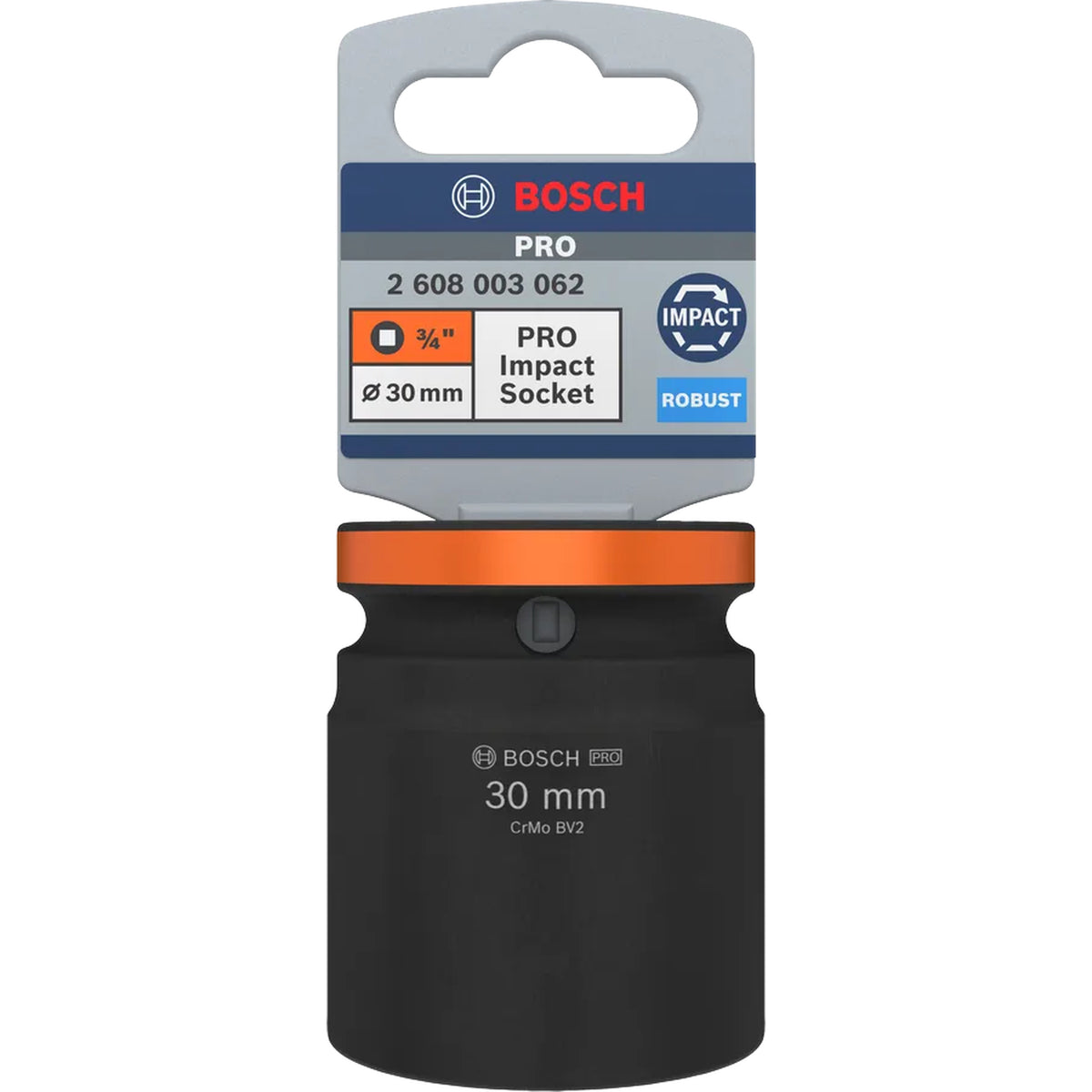 BOSCH PRO Impact Socket, 3/4", 30 mm, Standard 2608003062