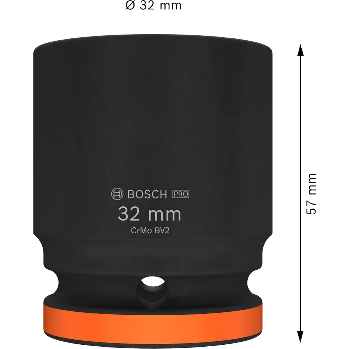BOSCH PRO Impact Socket, 3/4", 32 mm, Standard 2608003063