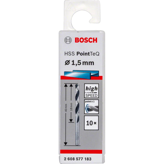BOSCH HSS Twist Drill Bit PointTeQ 1.5mm 2608577183