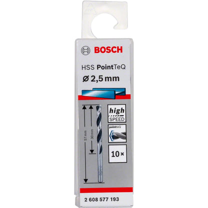 BOSCH HSS Twist Drill Bit PointTeQ 2.5mm 2608577193