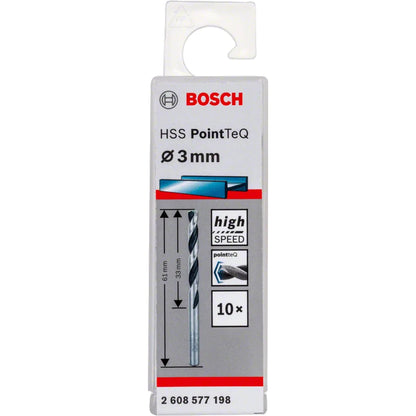 BOSCH HSS Twist Drill Bit PointTeQ 3.0mm 2608577198