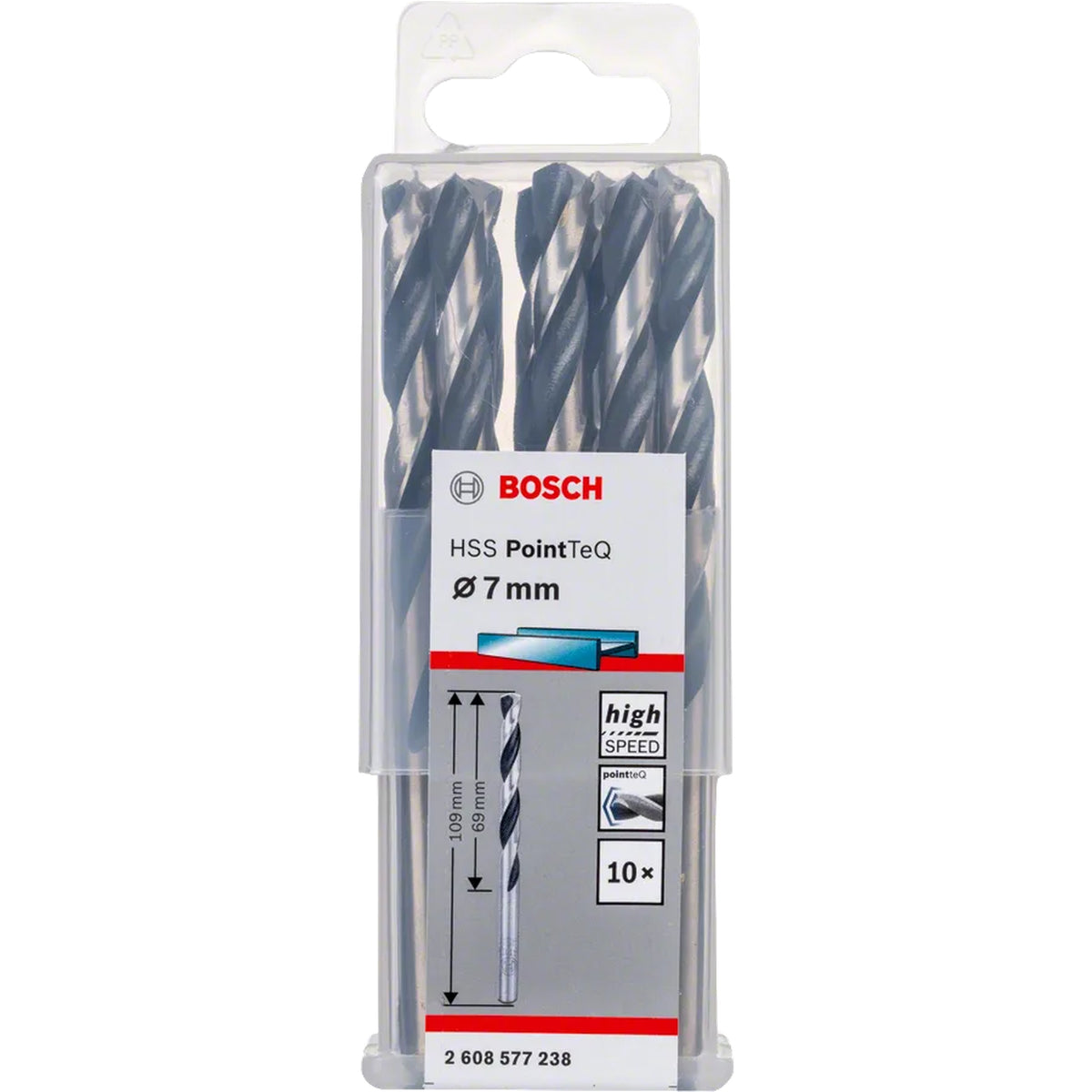 BOSCH HSS Twist Drill Bit PointTeQ 7.0mm 2608577238