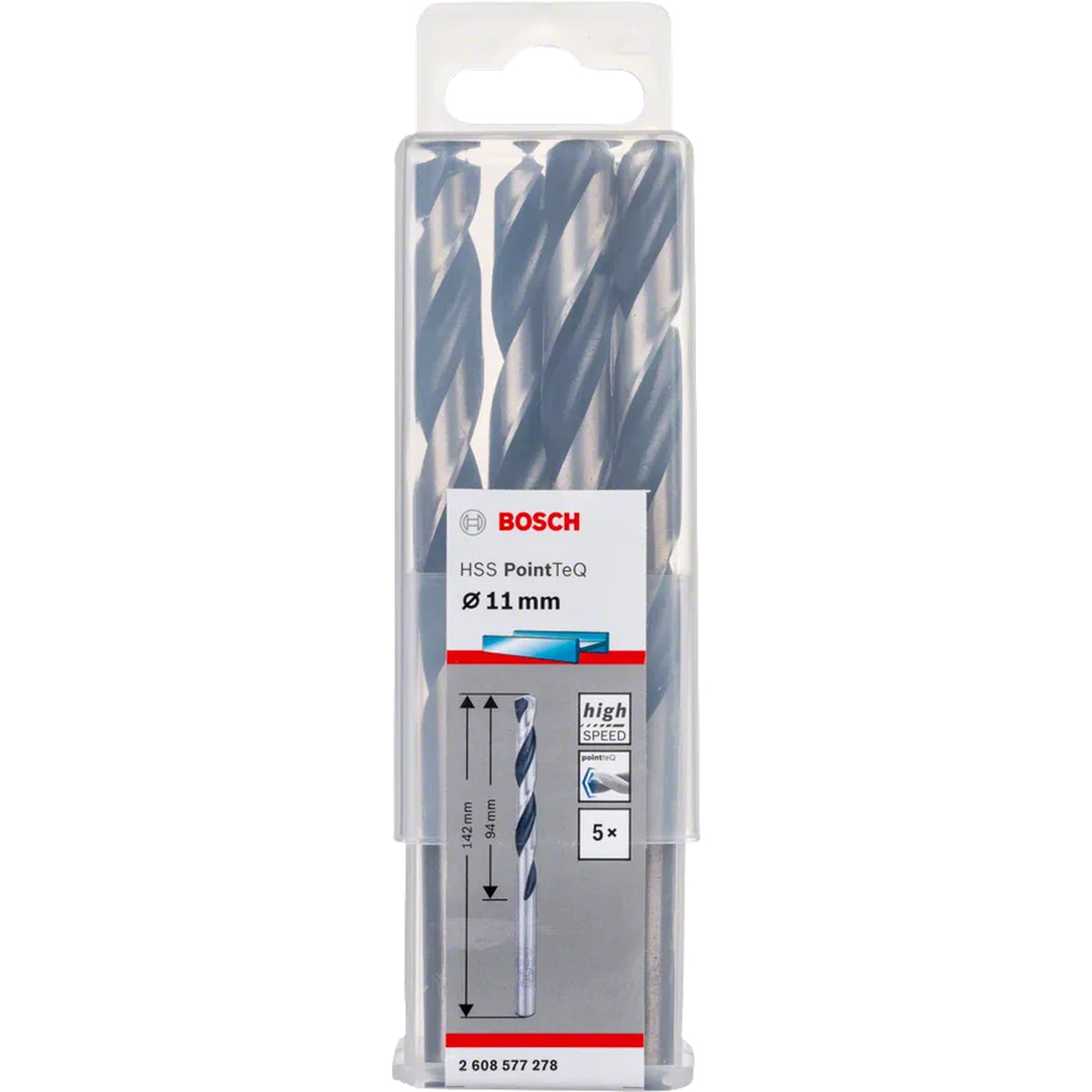 BOSCH HSS Twist Drill Bit PointTeQ 11.0mm 2608577278