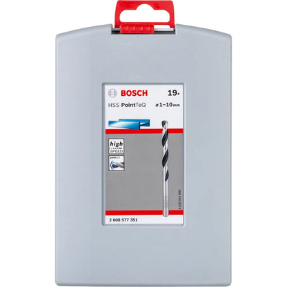 BOSCH HSS Twist Drill Bit PointTeQ 19pcs ProBox 1 - 10 mm 2608577351