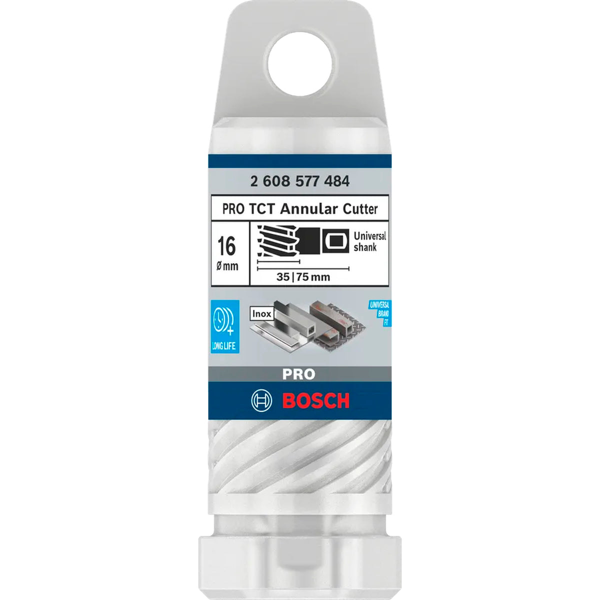 BOSCH PRO Metal TCT Annular Cutter, 16 x 35 x 75 mm 2608577484