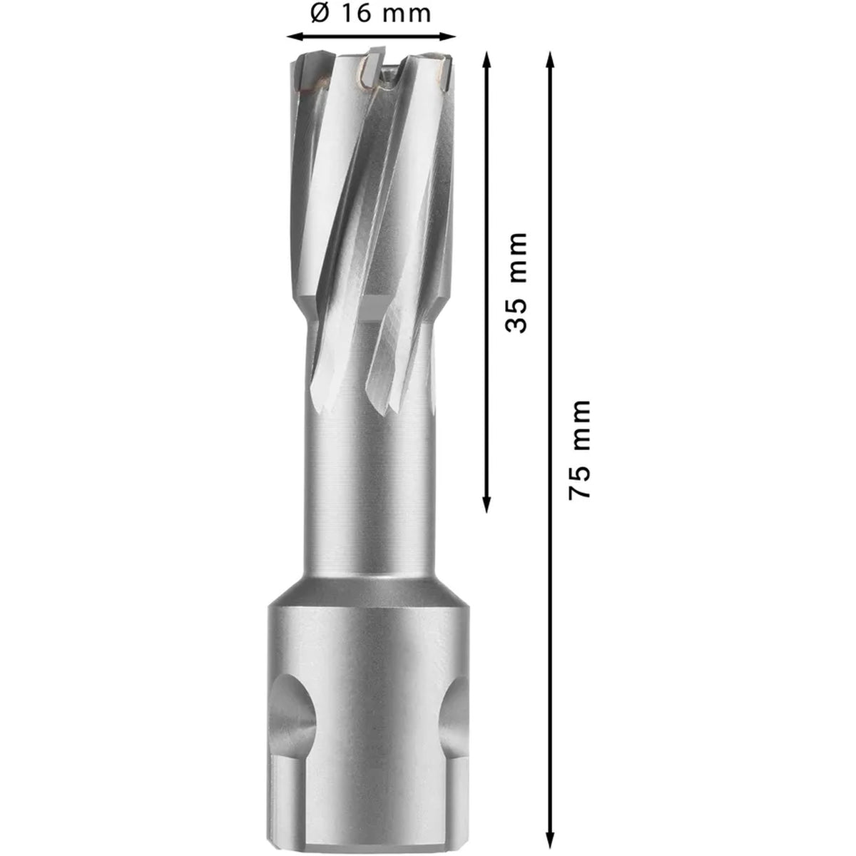 BOSCH PRO Metal TCT Annular Cutter, 16 x 35 x 75 mm 2608577484