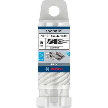 BOSCH PRO Metal TCT Annular Cutter, 26 x 50 x 93 mm 2608577501