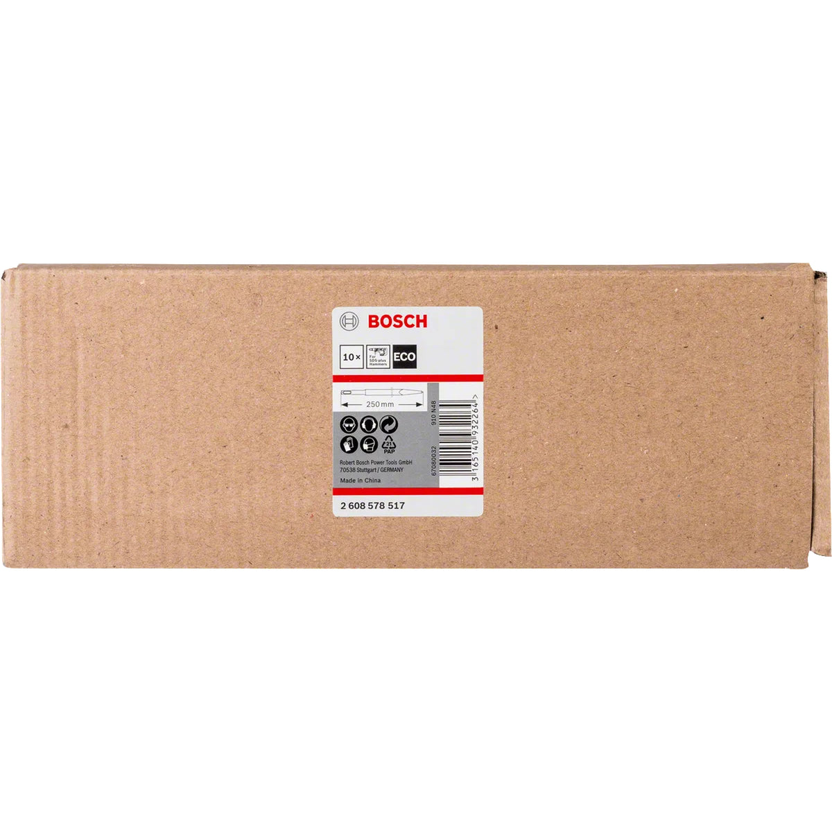 BOSCH SDS plus-3C Pointed Chisel, 250 mm, 10 pcs 2608578517