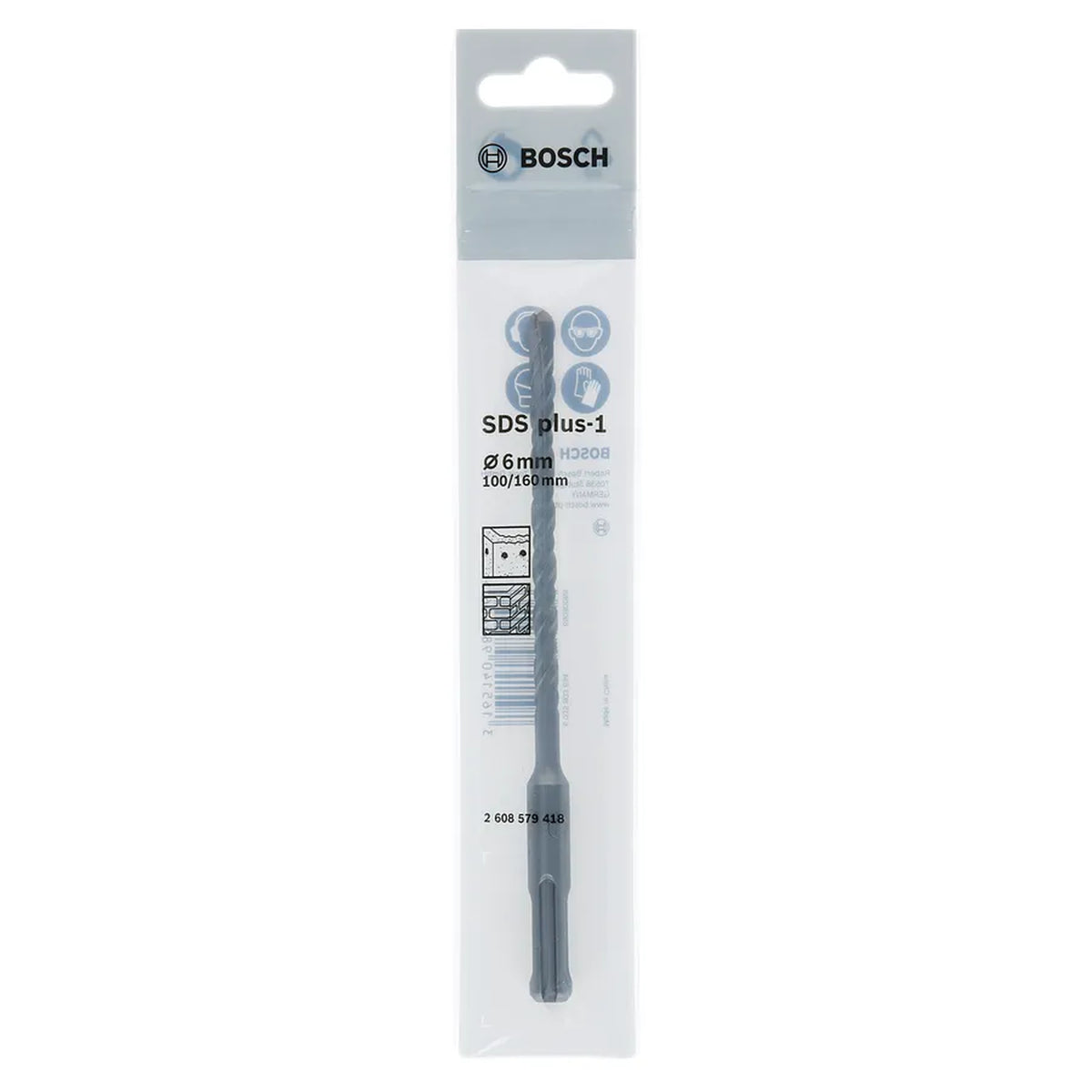 BOSCH Hammer drill bit SDS plus-1 6x100x160mm 2608579418