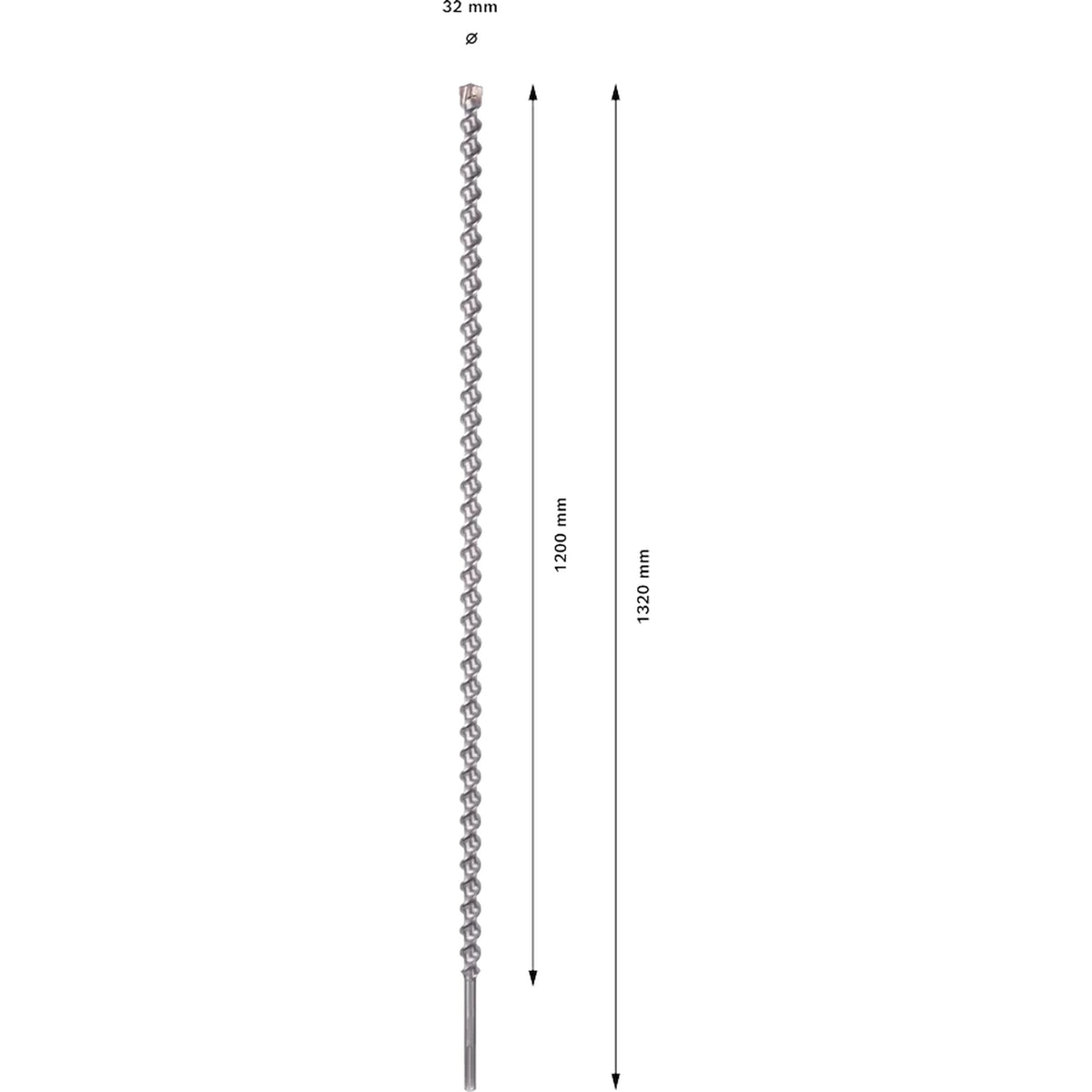 BOSCH PRO SDS-max-7 Drill Bit, 32x1200x1320 mm 2608586795