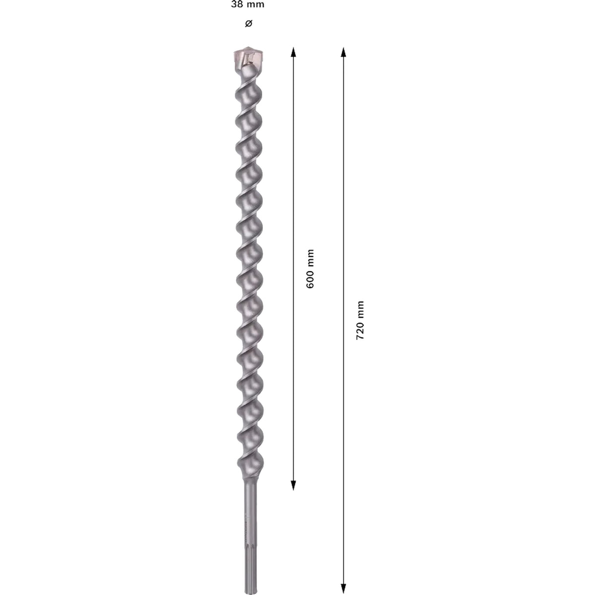 BOSCH PRO SDS-max-7 Drill Bit, 38x600x720 mm 2608586801