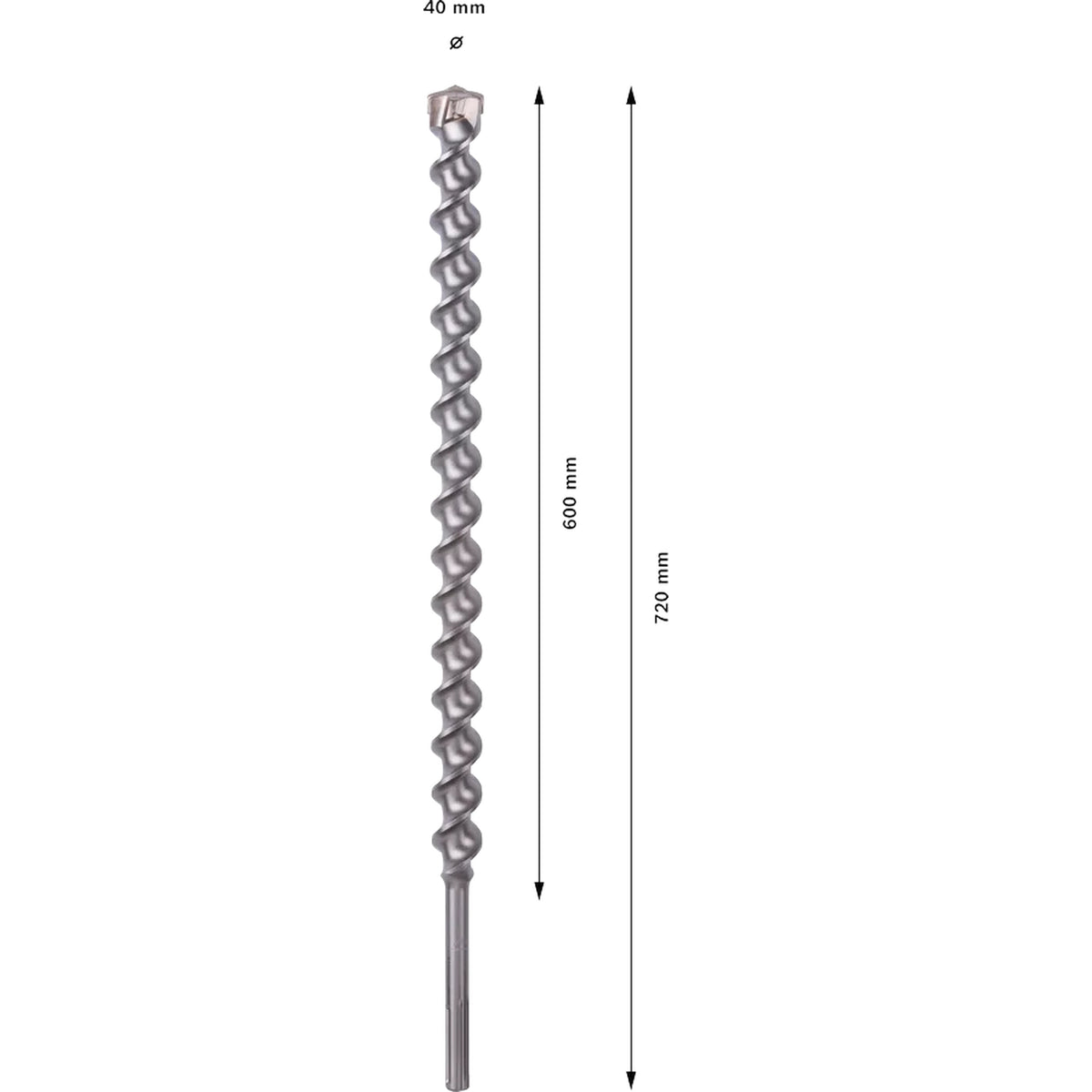 BOSCH PRO SDS-max-7 Drill Bit, 40x600x720 mm 2608586803