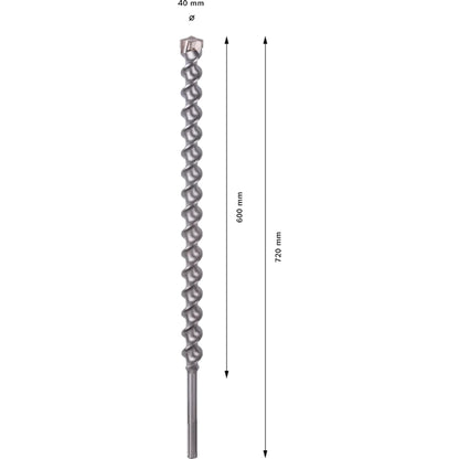 BOSCH PRO SDS-max-7 Drill Bit, 40x600x720 mm 2608586803