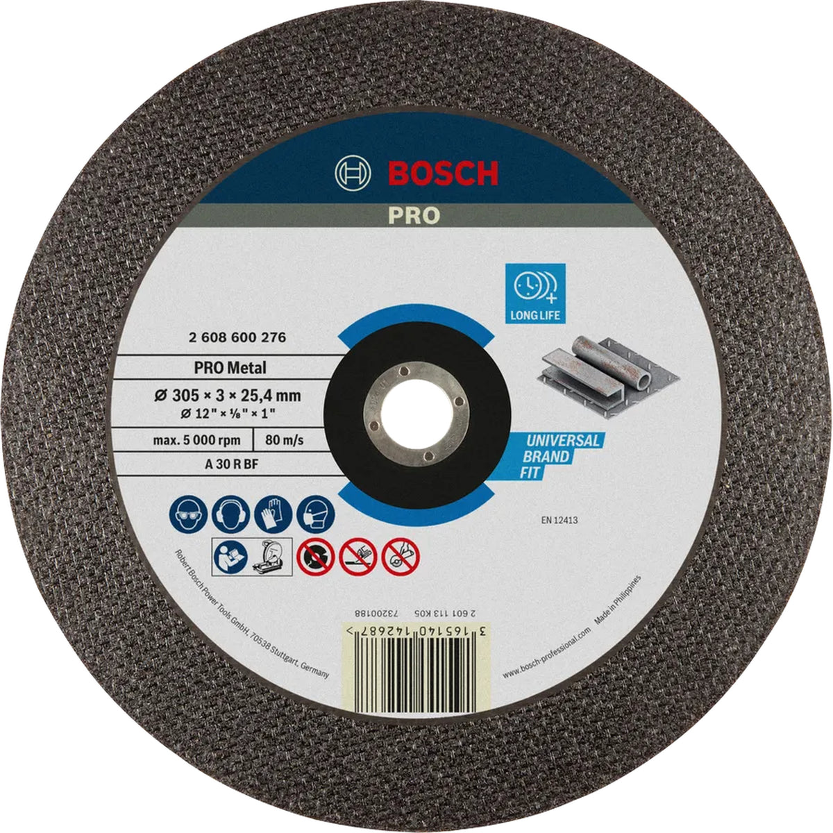 BOSCH PRO Metal Cutting Disc, 305 x 3 x 25.4 mm 2608600276