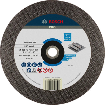 BOSCH PRO Metal Cutting Disc, 305 x 3 x 25.4 mm 2608600276